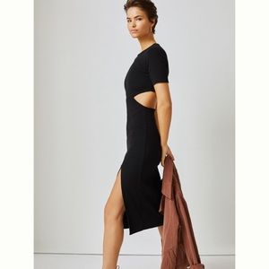 Black cotton cut out dress, Anthropologie, size small